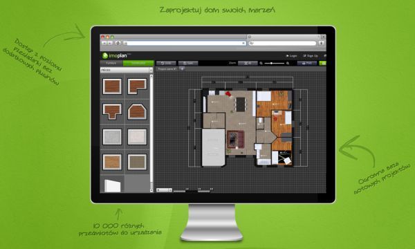 ImoPlan to proste narzędzie, które daje tysiące możliwości zaaranżowania domowej przestrzeni.